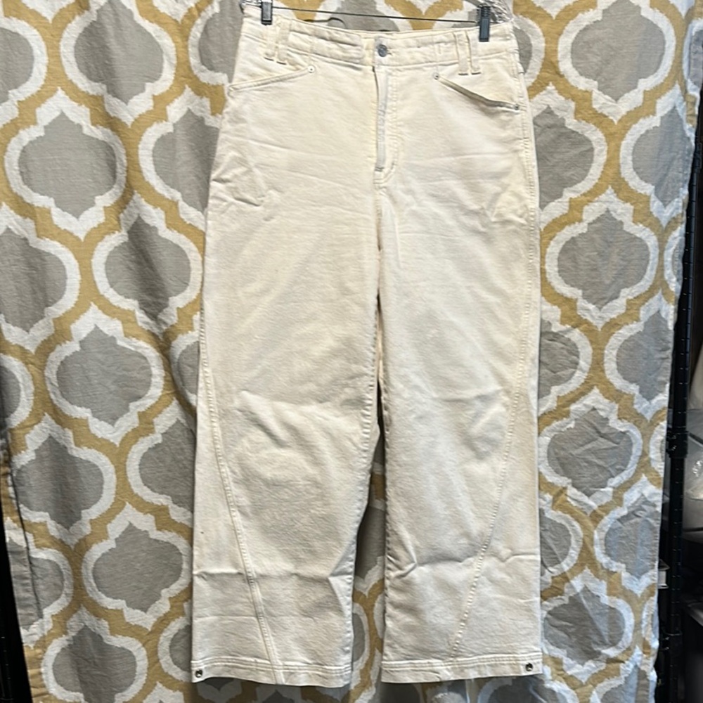 Madewell Cream Straight Leg Jeans Relaxed Fit